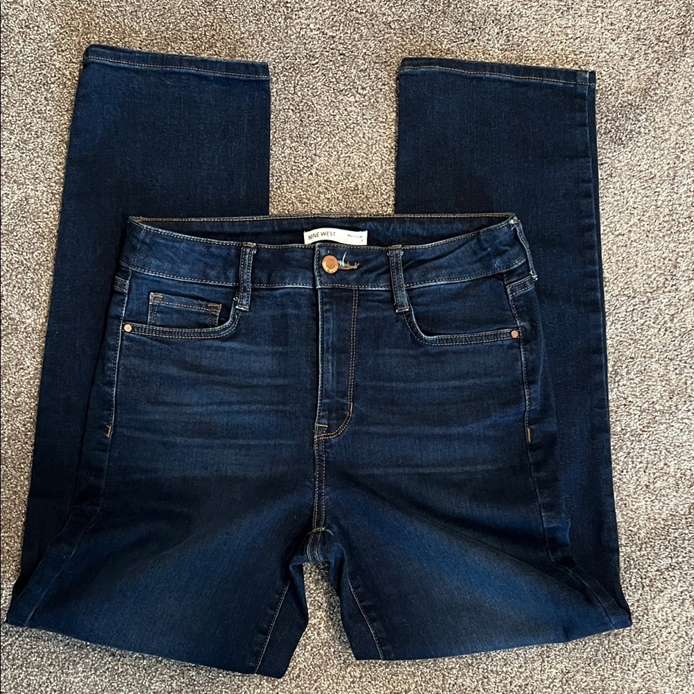 Nine West Women's Dark Blue Straight Leg Jeans